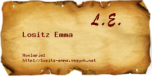 Lositz Emma névjegykártya